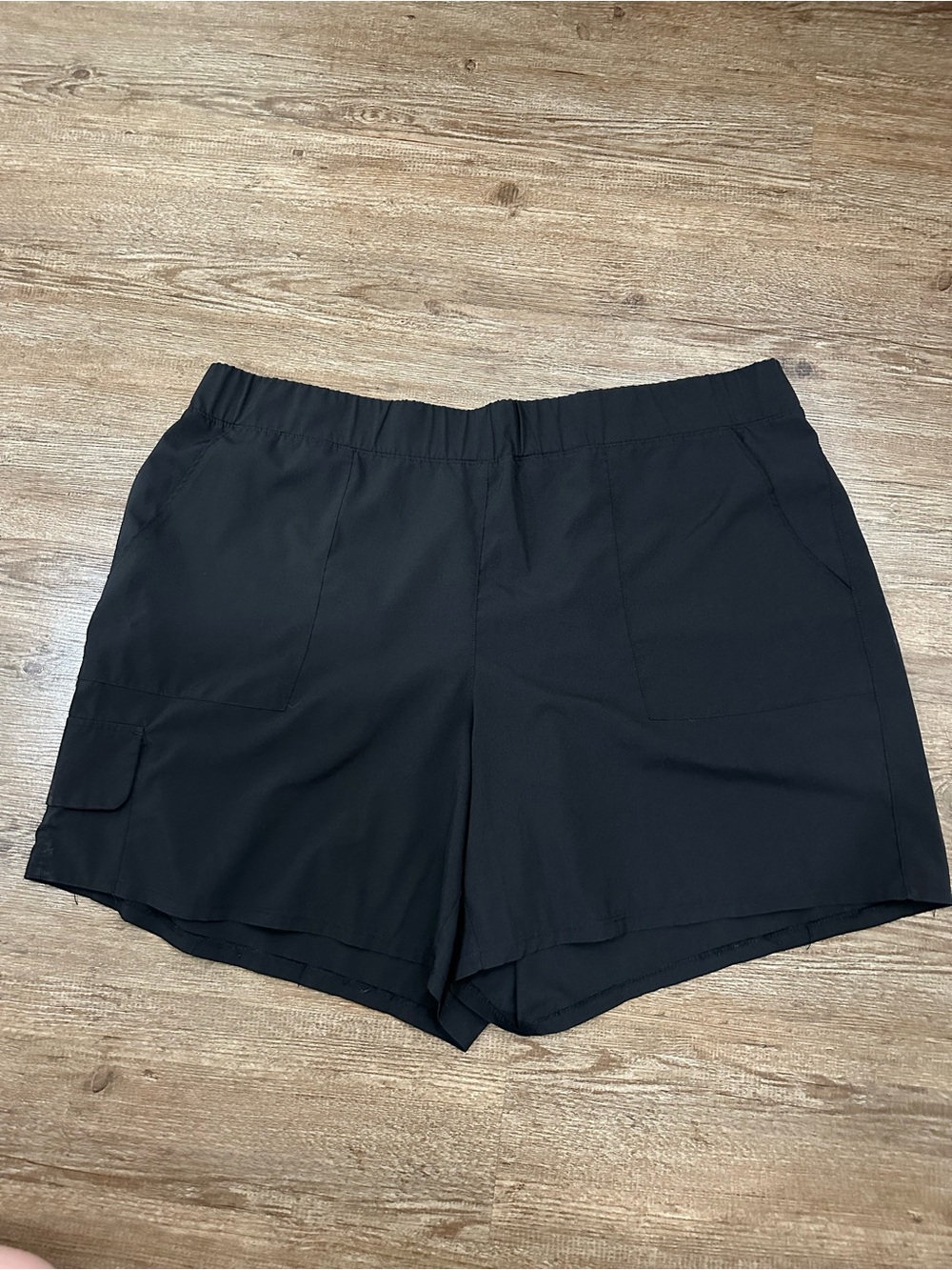RBX Black Athletic Elastic-Waist Utility Shorts